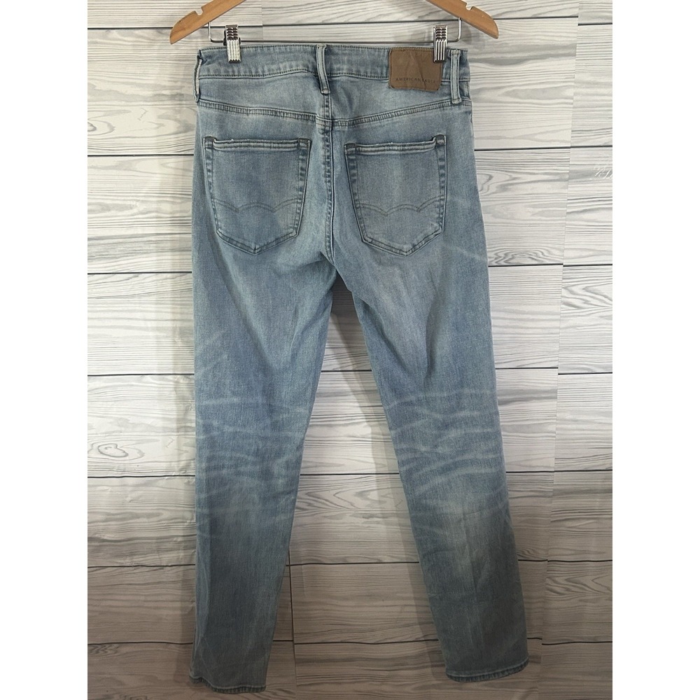 American Eagle "Athletic Skinny Airflex Size 29x32 Distressed Jeans Light j44 - Picture 3 of 4